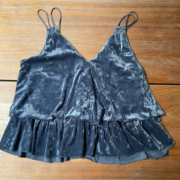 Aerie crushed velvet tiered top - Picture 3 of 6